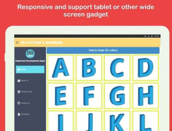 Draw 3D Alphabet Letters & Numbers Step by Step screenshot 2