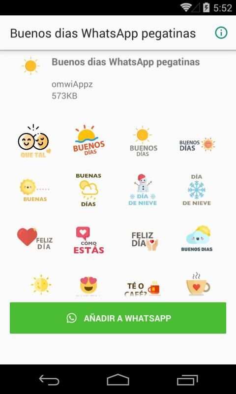 Buenos dias Spanish WhatsApp stickers screenshot 3