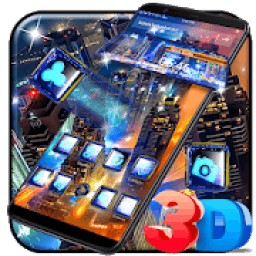 ikon Light City 3D Glass Tech Theme