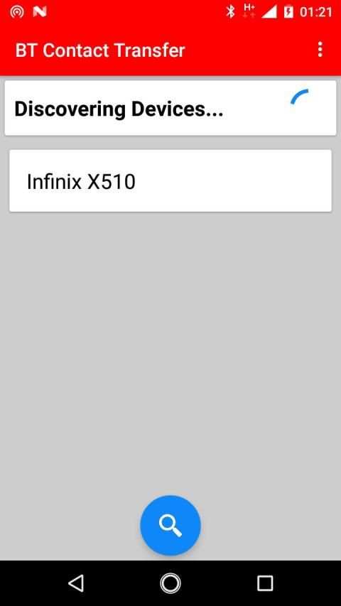 Bluetooth contact transfer screenshot 2
