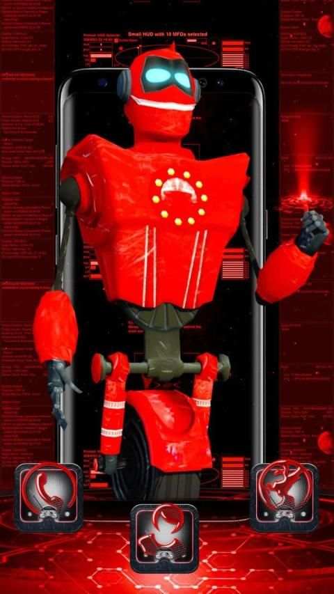 3D AI Robotics Launcher Theme screenshot 1
