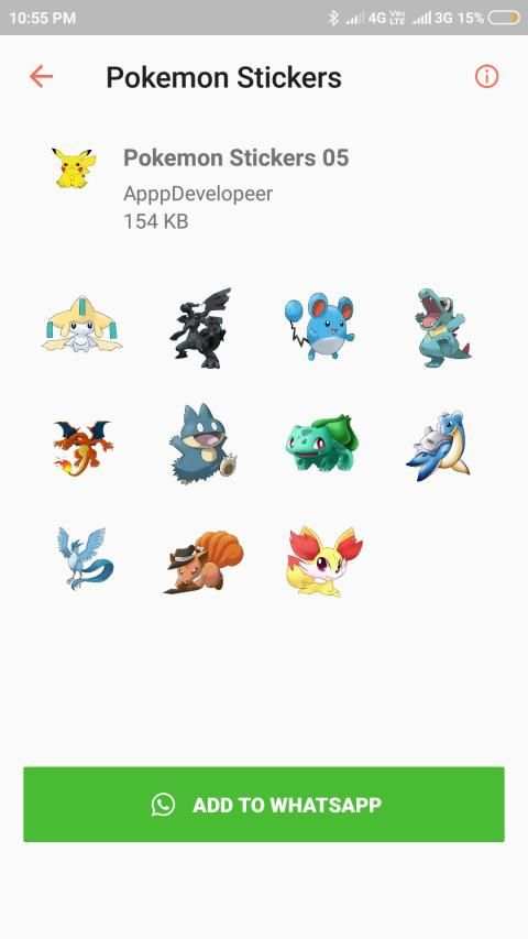 Pokemon Stickers for Whatsapp, Pokémon WA Stickers screenshot 3