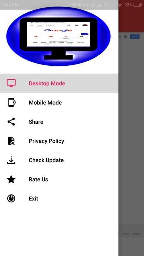 Android Desktop Browser screenshot 2