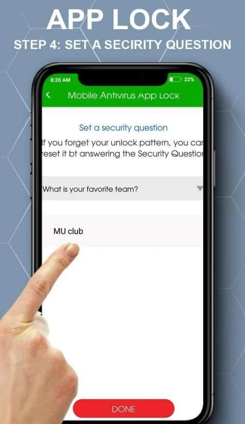 Mobile antivirus - App lock, security app 1 تصوير الشاشة