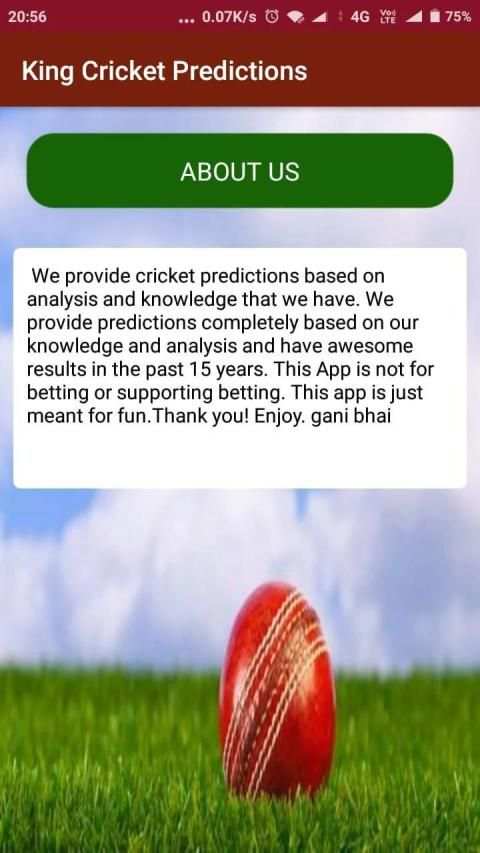 King Cricket Predictions स्क्रीनशॉट 1
