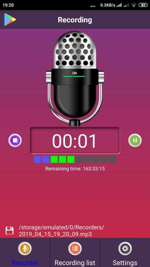 Clean Voice Recorder Pro 2019 screenshot 1
