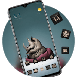 Obese elephant playing game theme आइकन