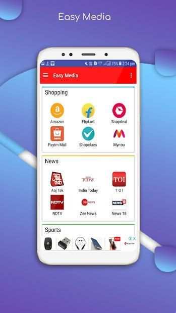 Easy Media - All in one Social, Shopping ,News screenshot 4