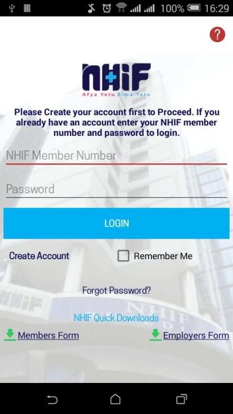 My NHIF screenshot 8