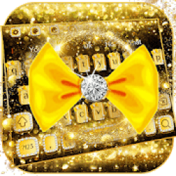 ikon Gold Glitter Bowknot Keyboard