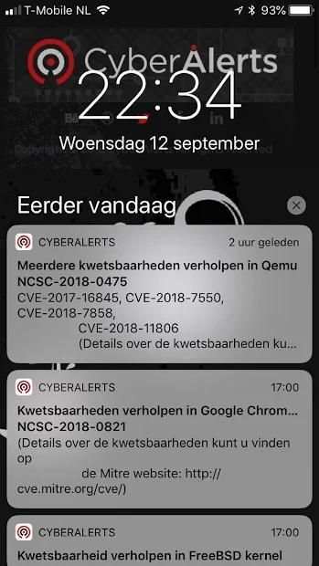 CyberAlerts screenshot 2