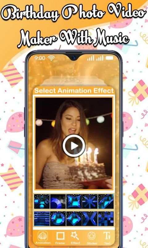 Birthday Photo Video Maker with Music:Video Editor स्क्रीनशॉट 5