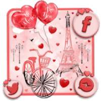 Eiffel Tower Love Themes HD Wallpapers 3D icons