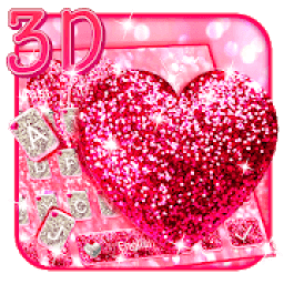 Pink Glitter Gravity Keyboard Theme* आइकन