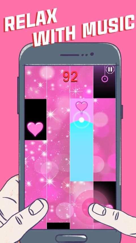 Lovely Heart Piano Tiles screenshot 2