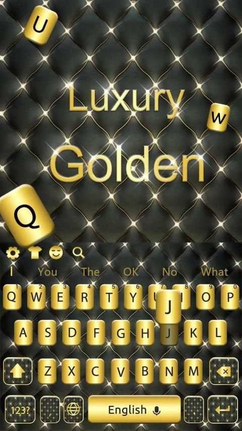 Luxury Gold Keyboard Theme स्क्रीनशॉट 1