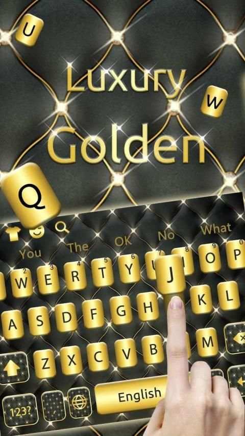 Luxury Gold Keyboard Theme स्क्रीनशॉट 3