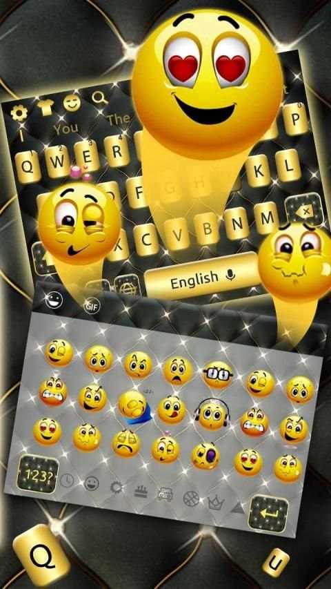 Luxury Gold Keyboard Theme स्क्रीनशॉट 2