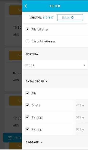 Billiga Flygresor screenshot 6