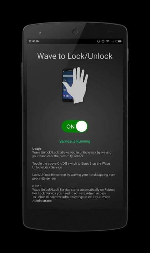 Wave to Lock/Unlock screenshot 1