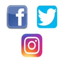 Facebook, Twitter, Instagram आइकन