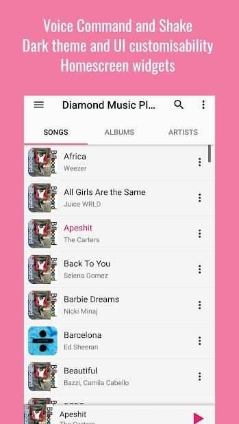 Diamond Music Player - Voice Command, Shake screenshot 5