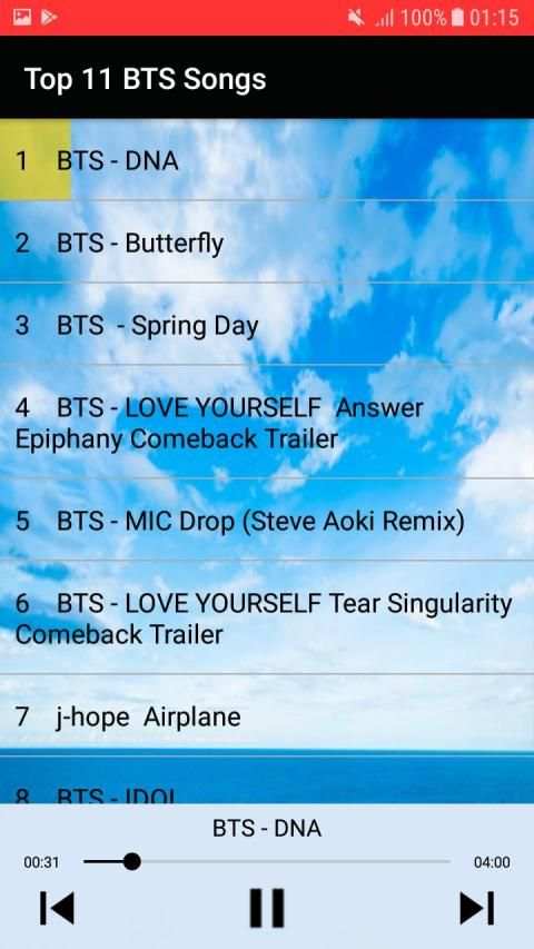 Top 11 BTS Songs screenshot 3