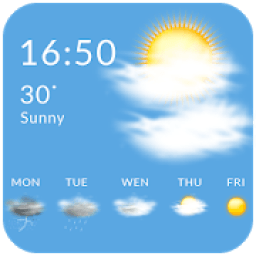 ikon Weather widget,Live Forecast local Weather
