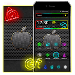 Neon Apple Launcher Theme* आइकन