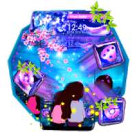 Valentine Couple Glass Tech Theme* on 9Apps