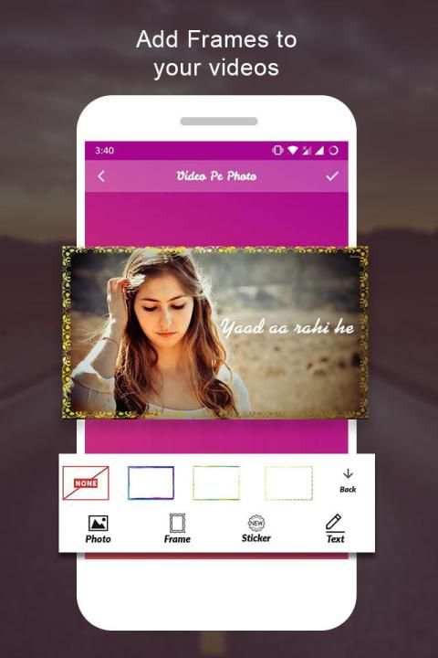 Video Pe Photo : विडयो पे फोटो और नाम लिखे screenshot 2
