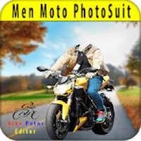 Men Moto Photo Suit - Sketch Photo & Stylish Bike