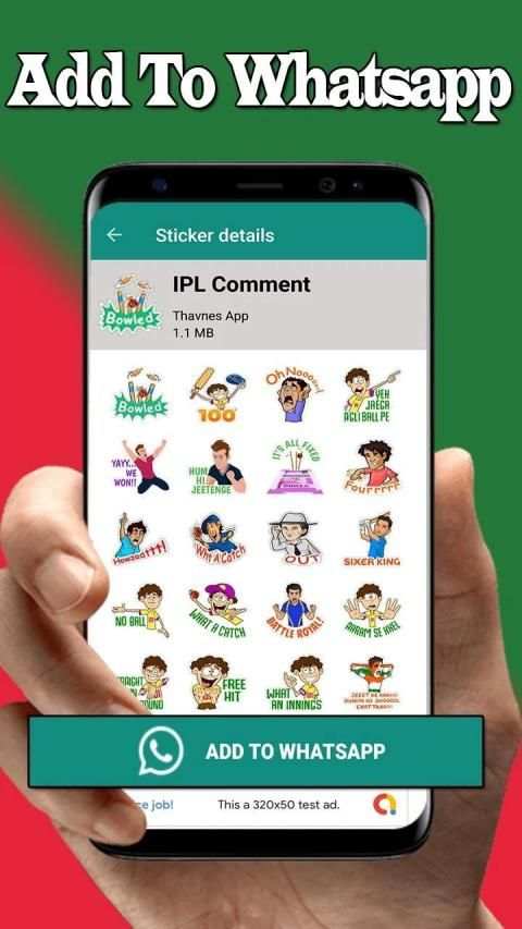 IPL Cricketer Stickers : WAStickerApps screenshot 1