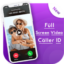 Full Screen Video Caller ID - True Caller ID आइकन