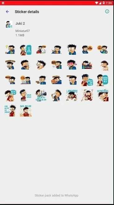 Juki Whatsapp Stiker screenshot 1