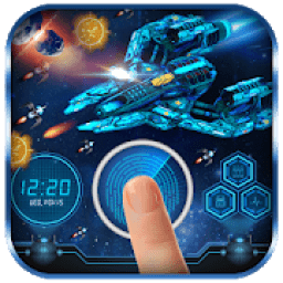 ikon Aircraft Shooter Game Fingerprint Lock Screen Joke