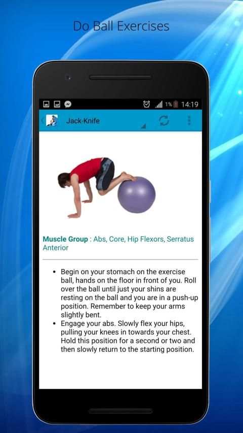 Stability Ball Exercises - Full Body Workouts screenshot 3