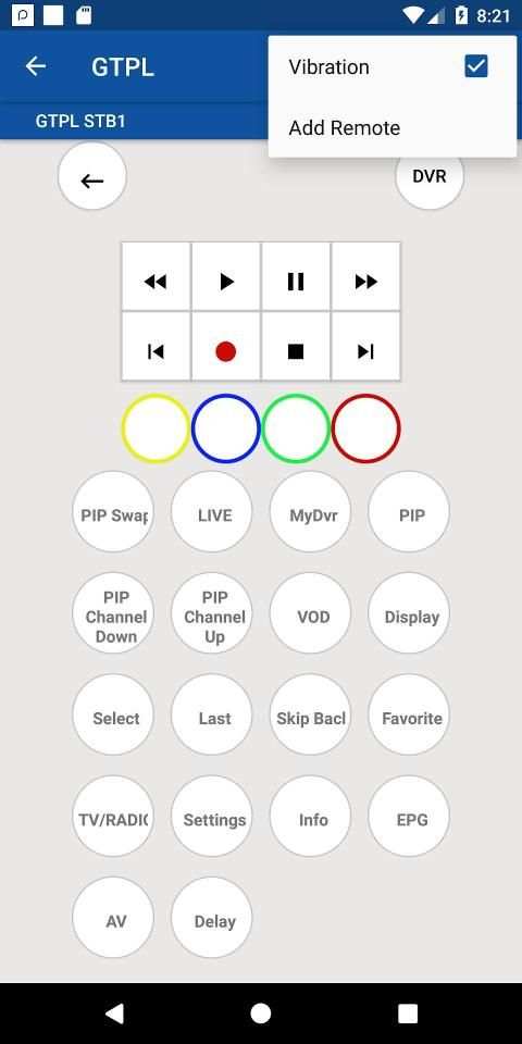 GTPL Remote Control स्क्रीनशॉट 1