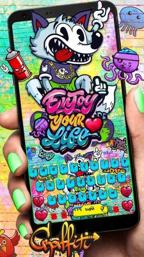 Graffiti Monkey Keyboard Theme स्क्रीनशॉट 3