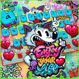 Graffiti Monkey Keyboard Theme आइकन