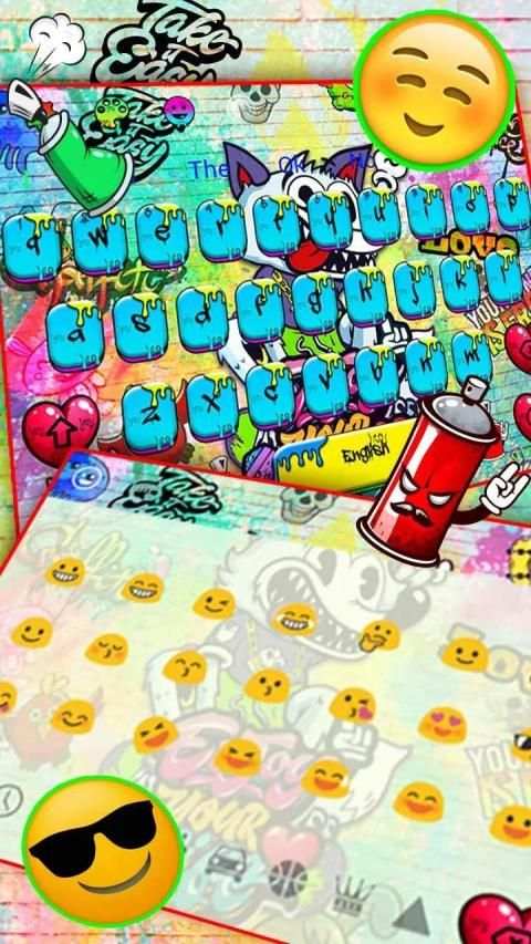 Graffiti Monkey Keyboard Theme स्क्रीनशॉट 1