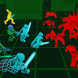 Stickman Neon Warriors: Spiders Battle