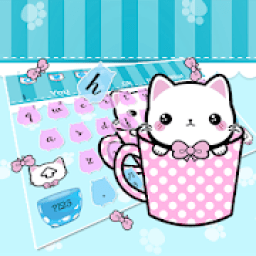 Cute Cup Cat Keyboard Theme आइकन