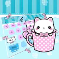 Cute Cup Cat Keyboard Theme