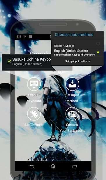 Sasuke Keyboard Theme screenshot 2