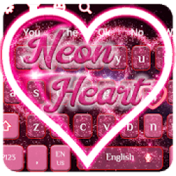 ikon Neon Heart Keyboard Theme