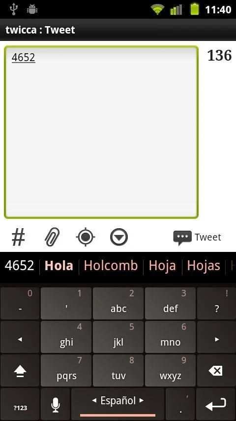 Spanish Keyboard plugin स्क्रीनशॉट 3