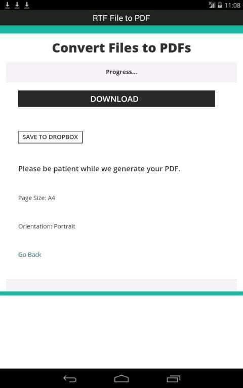 RTF File to PDF स्क्रीनशॉट 2