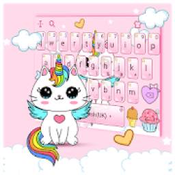 Rainbow Unicorn Cat Keyboard Theme