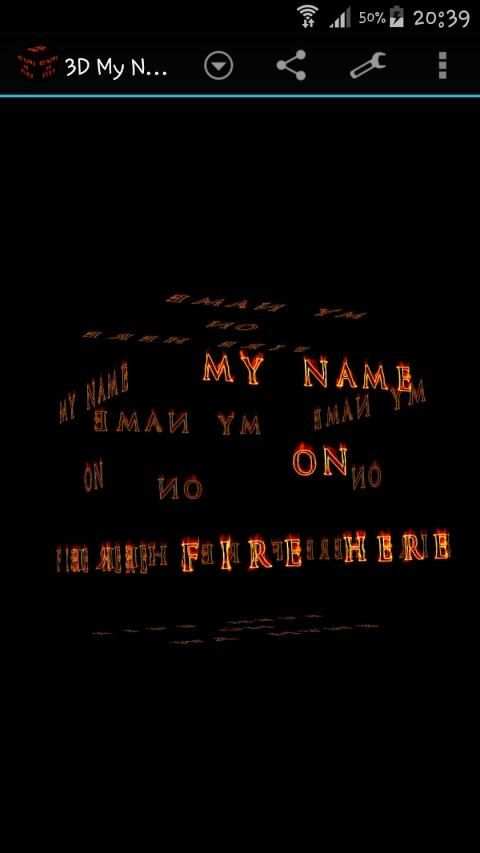 3D My Name On Fire Wallpaper स्क्रीनशॉट 4